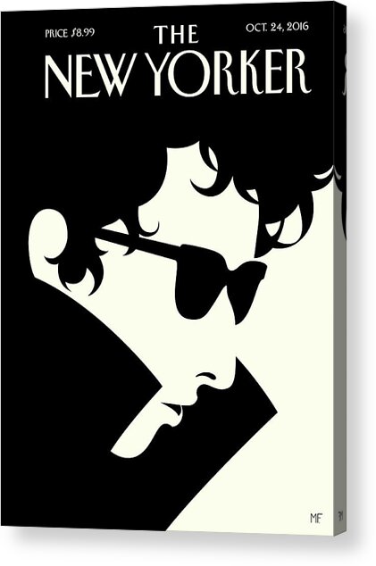 Stylish Silhouette of Sunglasses Acrylic Print