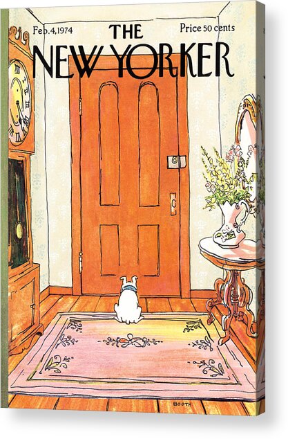 Dog Waiting by Front Door Acrylic Print