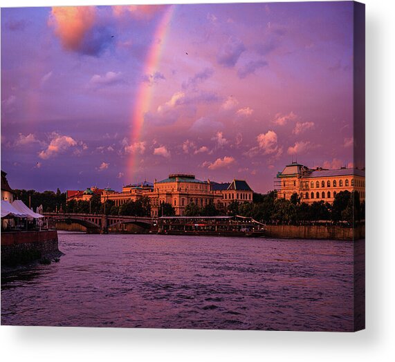 Prague Rainbow Acrylic Print