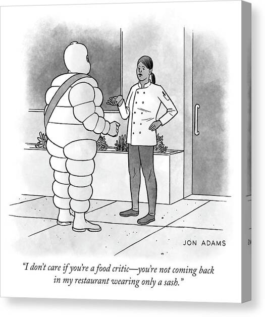 Food Critic Canvas Art Print by Jon Adams