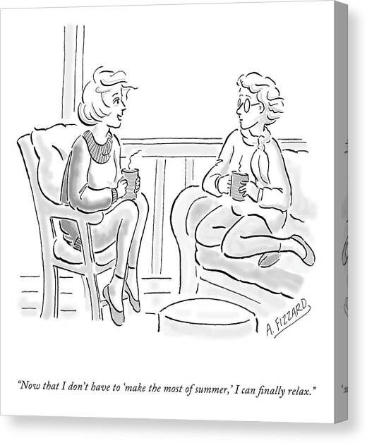 Make the Most of Summer Canvas Art Print by Anne Fizzard