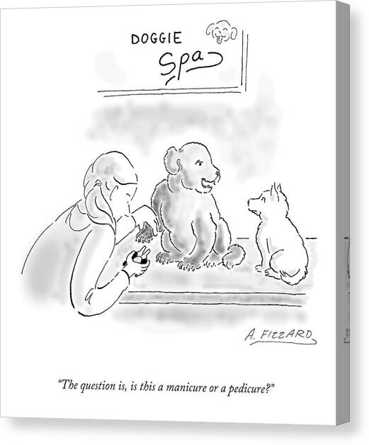 Manicure or Pedicure Canvas Art Print by Anne Fizzard