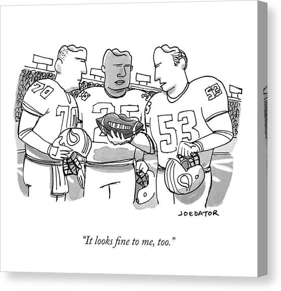 It Looks Fine Canvas Art Print by Joe Dator