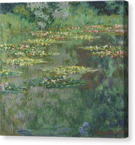 Le Bassin Des Nympheas Canvas Art Print by Claude Monet