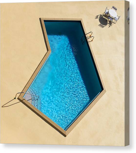 Pool Modern Canvas Art Print by Laura Fasulo