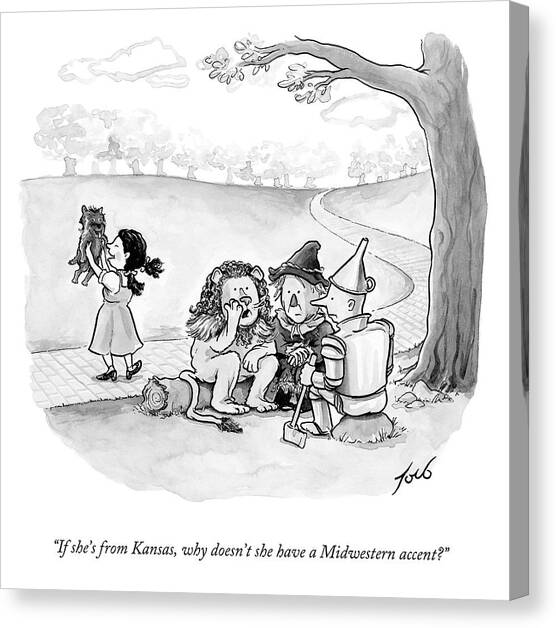 A Midwestern Accent Canvas Art Print by Tom Toro