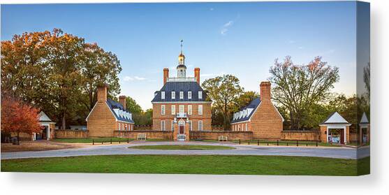 The Palace on a Late Afternoon in October - Panorama Canvas Art Print by Rachel Morrison