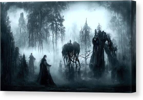 Forest of Lost Souls, 01 Canvas Art Print by AM FineArtPrints