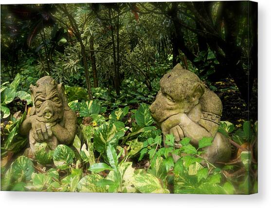 The Chat Canvas Art Print by Mary Lee Dereske