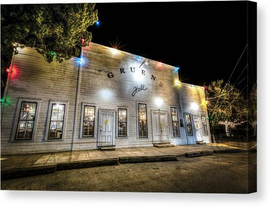 Saturday Night at Gruene Hall Canvas Art Print by David Morefield