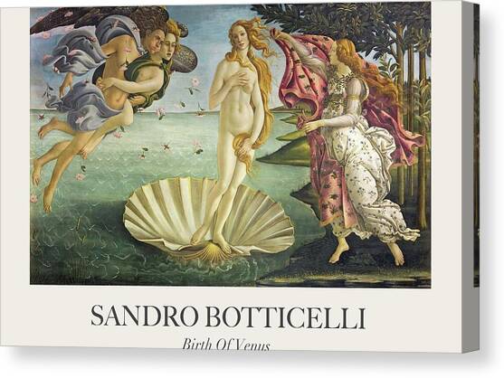 The Birth Of Venus Canvas Art Print by Sandro Botticelli