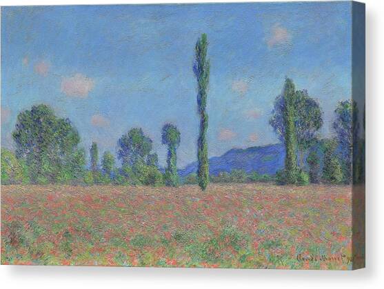 Poppy Field Canvas Art Print by Claude Monet