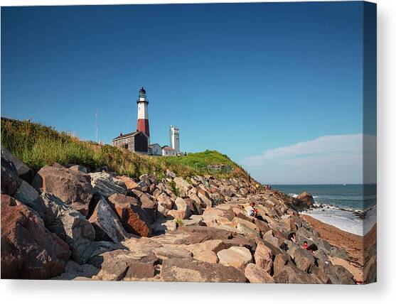 Ny, Long Island, Montauk Point Light #3 Canvas Art Print by Andres Uribe