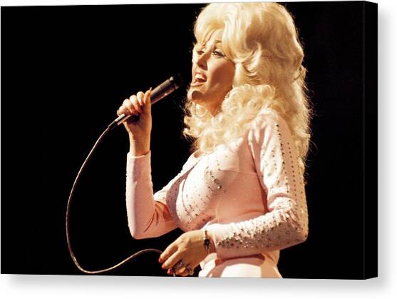 Photo Of Dolly Parton Canvas Art Print by David Redfern