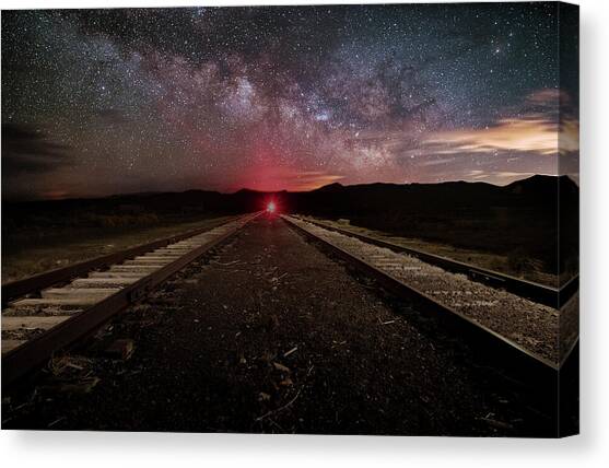 Galactic Railroad - Flannigan - Washoe County Nevada Canvas Art Print by Mike Lee