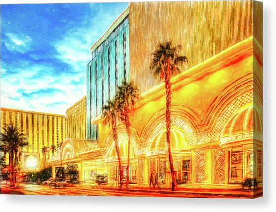 Golden Nugget Hotel Las Vegas Canvas Art Print by Tatiana Travelways