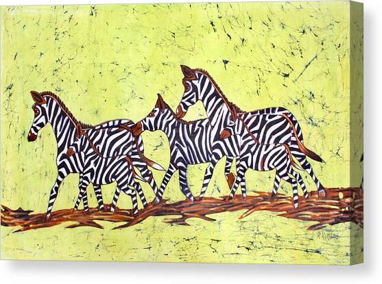 Zebras Canvas Art Print by Batiks