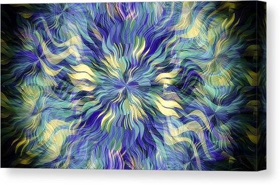 Blue Plasma Sun Canvas Art Print by David Manlove