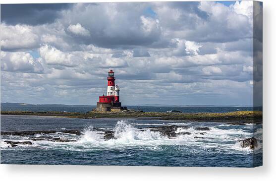 Longstone Lighthouse #2 Canvas Art Print by Shirley Mitchell