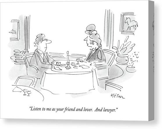 Listen To Me As Your Friend And Lover Canvas Art Print by Dean Vietor