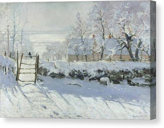 The Magpie Canvas Art Print by Claude Monet