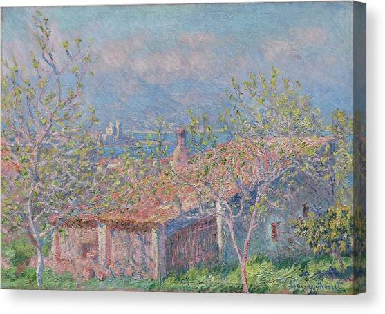 Gardeners House At Antibes Canvas Art Print by Claude Monet