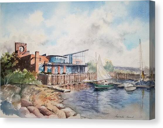 ECHO, Leahy Center for Lake Champlain Canvas Art Print by Amanda Amend