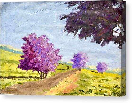 Purple Life Canvas Art Print by Jimmy Malinga