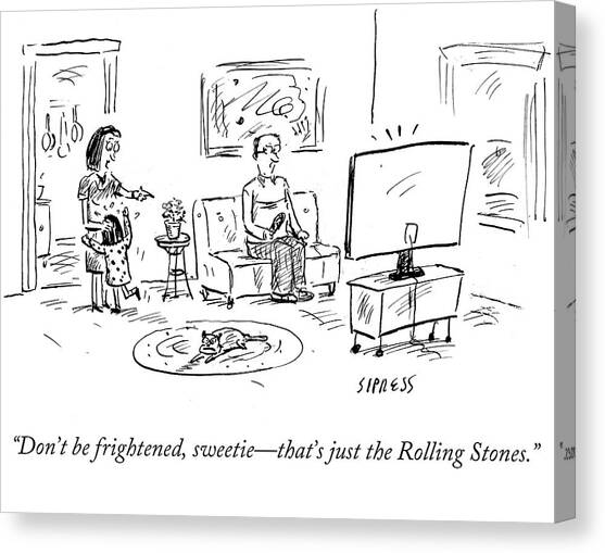 That's Just The Rolling Stones Canvas Art Print by David Sipress