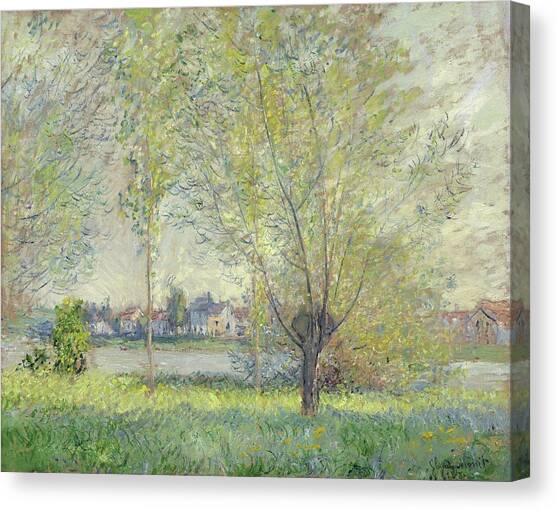 The Willows Canvas Art Print by Claude Monet