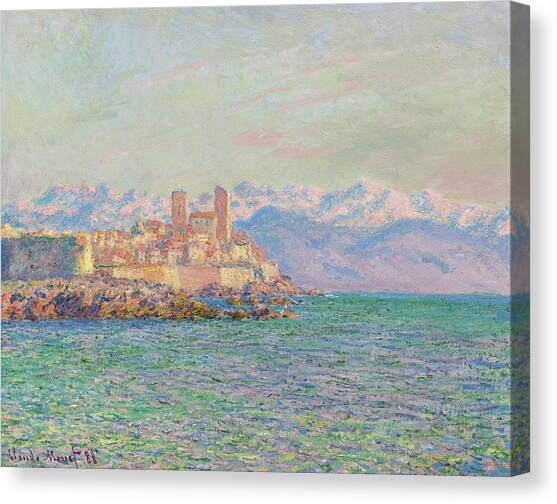 Antibes, Le Fort Canvas Art Print by Claude Monet