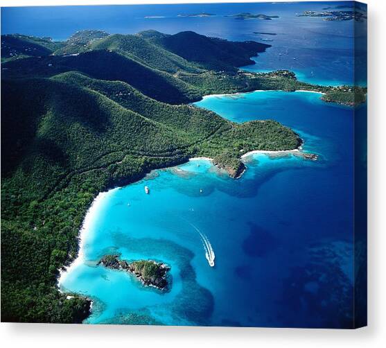 Trunk Bay, St John, Virgin Islands Canvas Art Print by Werner Bertsch
