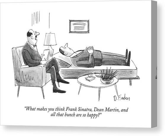 What Makes You Think Frank Sinatra Canvas Art Print by Dana Fradon