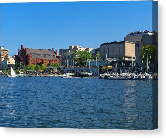 UW Union and Terrace, Madison, Wisconsin  10 Canvas Art Print by Steven Ralser
