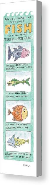 New Yorker October 4th, 1999 Canvas Art Print by Roz Chast