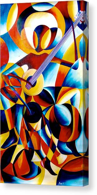 Sole Musician Canvas Art Print by Ras T