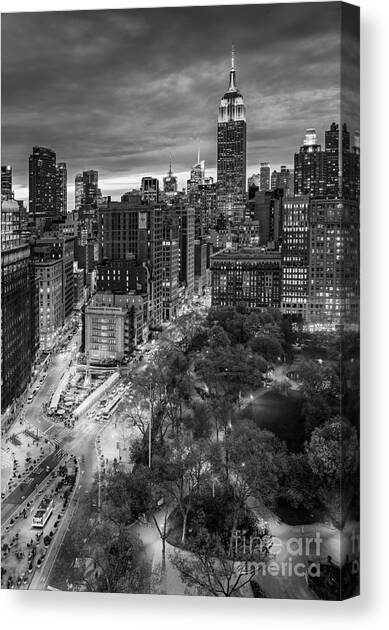 Flatiron District Birds Eye View #1 Canvas Art Print by Susan Candelario