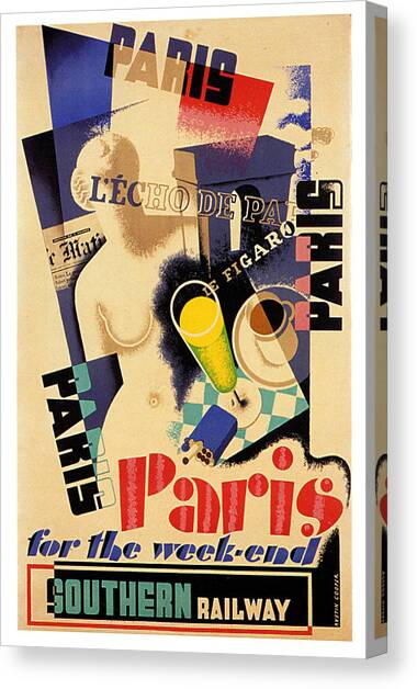 Paris for the Weekend Canvas Art Print by Georgia Clare