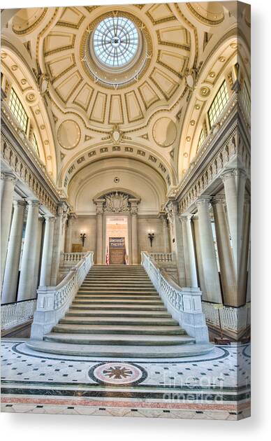 US Naval Academy Bancroft Hall I Canvas Art Print by Clarence Holmes