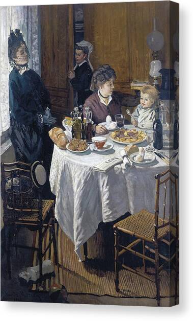 The Luncheon Canvas Art Print by Claude Monet