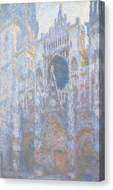 Rouen Cathedral, West Facade Canvas Art Print by Claude Monet