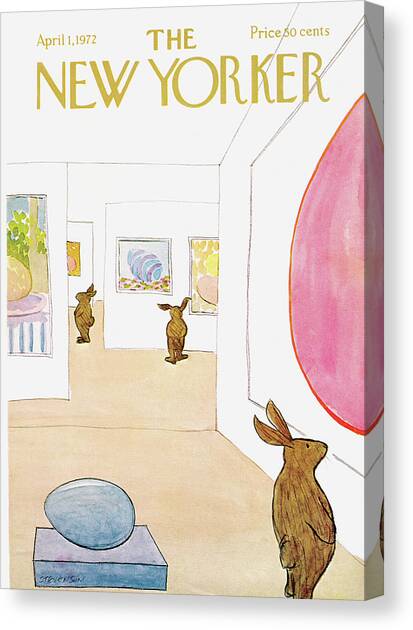 New Yorker April 1st, 1972 Canvas Art Print by James Stevenson
