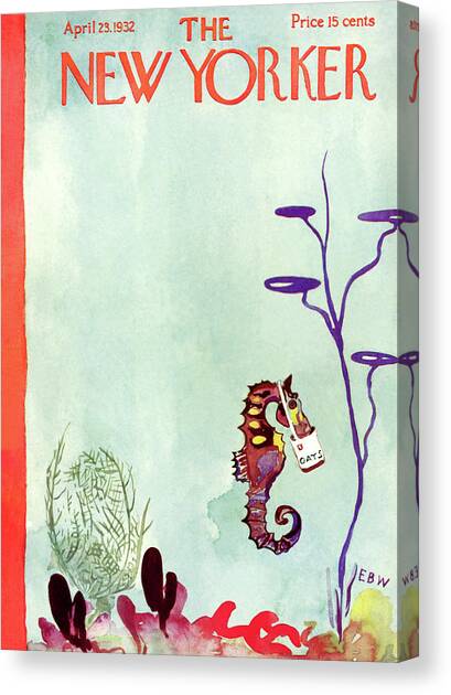 New Yorker April 23rd, 1932 Canvas Art Print by E B White