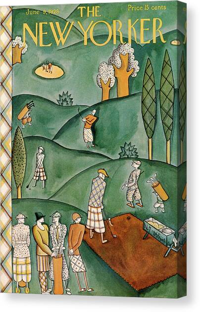 New Yorker June 9th, 1928 Canvas Art Print by Ilonka Karasz