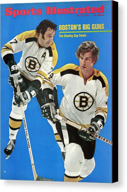 Boston Bruins Phil Esposito And Bobby Orr, 1972 Nhl Sports Illustrated Cover Canvas Art Print by Sports Illustrated