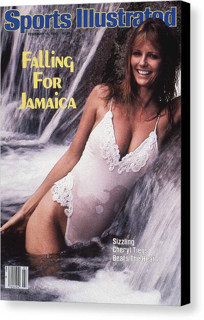 Cheryl Tiegs Swimsuit 1983 Sports Illustrated Cover Canvas Art Print by Sports Illustrated