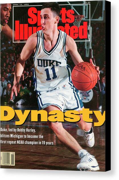 Duke University Bobby Hurley, 1992 Ncaa National Sports Illustrated Cover Canvas Art Print by Sports Illustrated