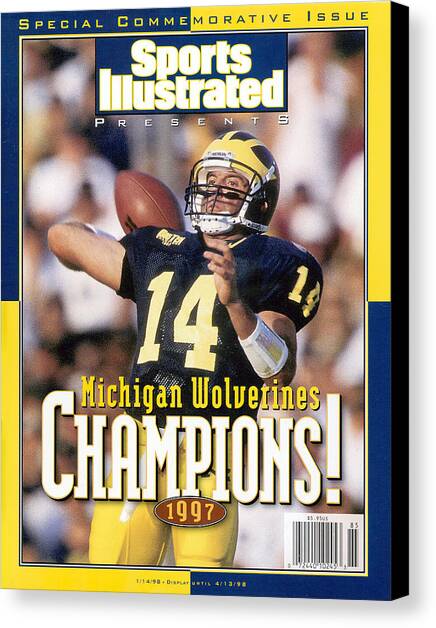University Of Michigan Qb Brian Griese, 1997 Ncaa National Sports Illustrated Cover Canvas Art Print by Sports Illustrated