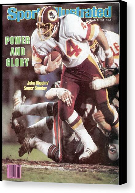 Washington Redskins John Riggins, Super Bowl Xvii Sports Illustrated Cover Canvas Art Print by Sports Illustrated