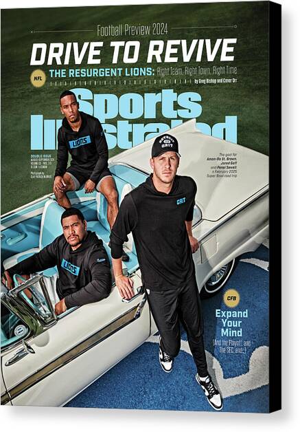 Detroit Lions 2024 Sports Illustrated Football Preview Issue Cover Canvas Art Print by Sports Illustrated